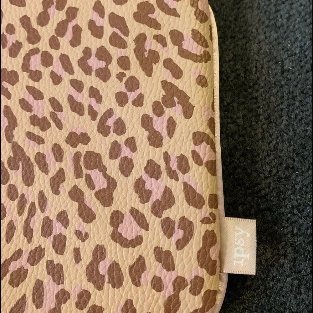Ipsy Leopard Print Cosmetic Clutch Bag